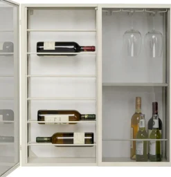 KARE Wandweinregal Porto Greige 75x80cm