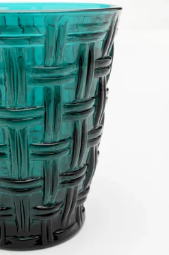 KARE Wasserglas Tissue Petrol 10cm