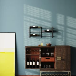 KARE Weinregal Cape Town Schwarz 80x34cm