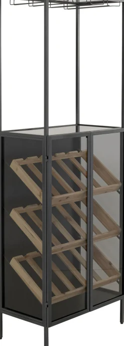 KARE Weinregal Porto Bar Schwarz 60x170cm