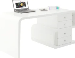 KARE White Club Schreibtisch Snake 150x70cm